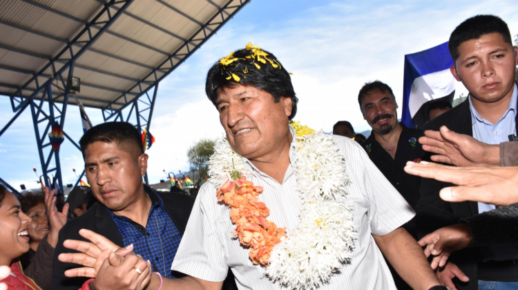 El presidente Evo Morales en Tarija. Foto: ABI