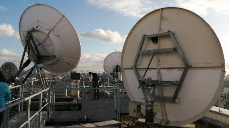 Las antenas parabólicas de la DW en Berlín. Foto: ANF