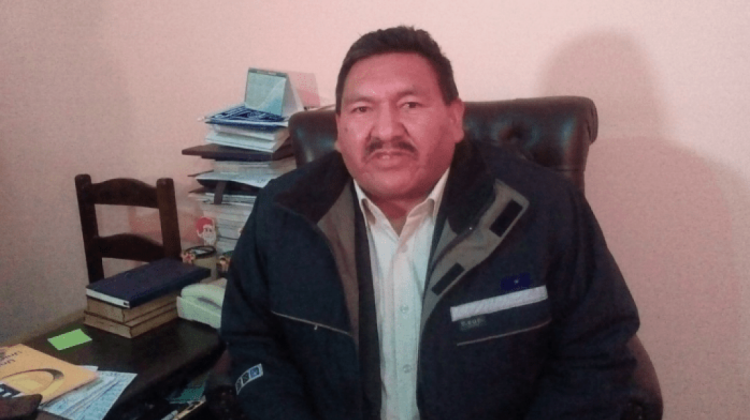 Ddirigente de la Federación de Choferes Andina de la ciudad de El Alto, Víctor Tarqui. Foto: El Diario