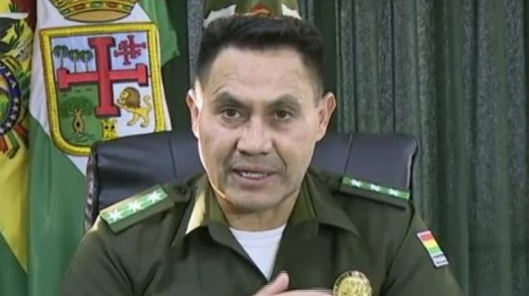 Comandante departamental de la Policía de Santa Cruz, Igor Echegaray. Foto: captura de video