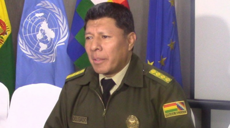 El comandante de la Policía Boliviana a.i., Rómulo Luis Delgado Rivas. Foto: Abi Ayala