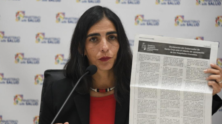 La ministra Gabriela Montaño. Foto: Ministerio de Salud