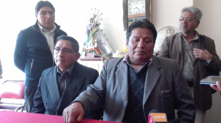 Los dirigentes de los choferes de La Paz. Foto: Carlos Rivera