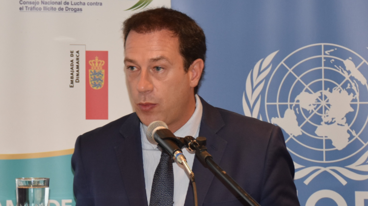 El representante de la UNODC, Thierry Rostan. Foto: UNODC