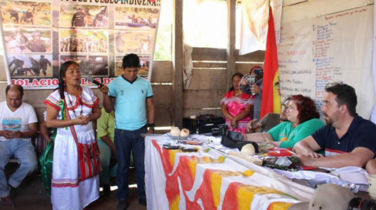 La Comisión de Observadores en su visita al TIPNIS. Foto: ANF