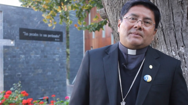 Monseñor Jorge Herbas, Gran Canciller Universidad Católica Boliviana.  Foto. UCB