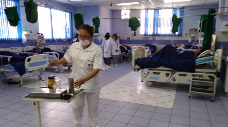 Pacientes en la Unidad de Emergencias del Hospital de Clínicas. Foto: ANF