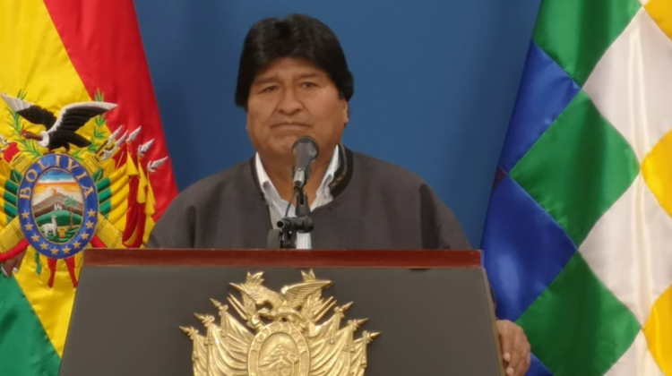 Presidente Evo Morales. Foto: Ministerio de la Presidencia