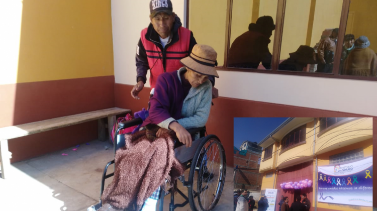 Alvina y su pareja en el albergue en El Alto. Foto: ANF