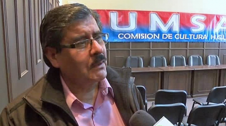 El rector de la Universidad Mayor de San Andrés, Waldo Albarracín  Foto: Radio Fides