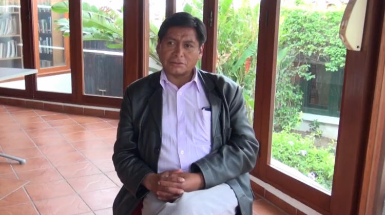 El viceministro de Descolonización, Idón Chivi. Foto: Captura You Tube.