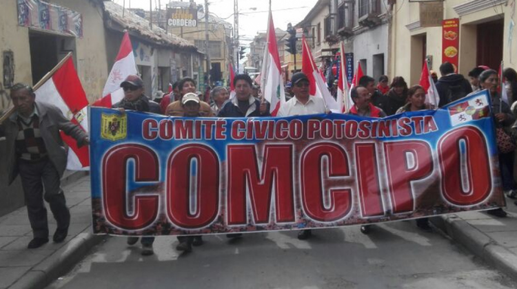 Comité Cívico Potosinista (Comcipo)       Foto: Noticias Bolivia