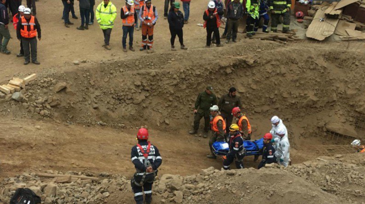 El rescate del minero fallecido. Foto: Soy Chile