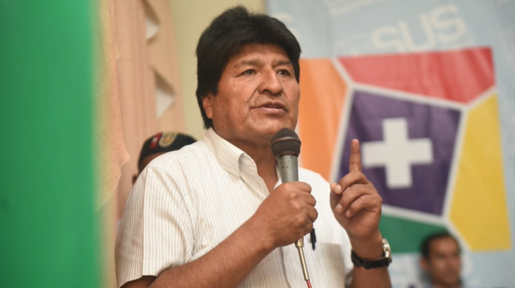 El presidente Evo Morales en acto de firma de contrato en Beni. Foto: Ministerio de Comunicación