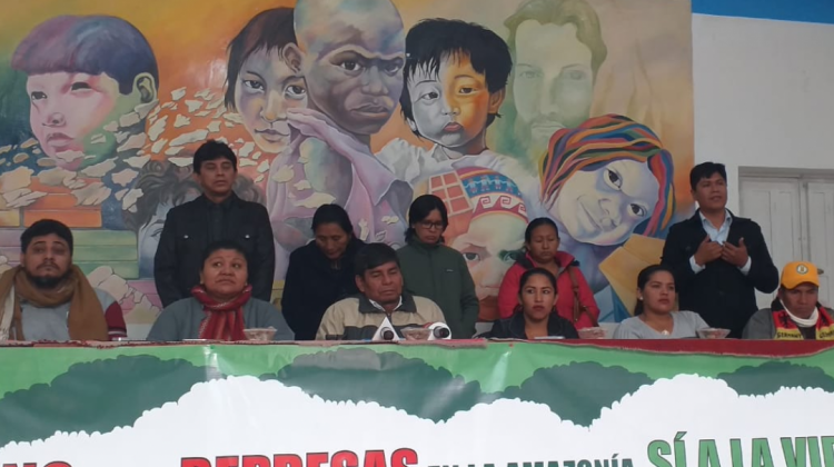 Conferencia de prensa de la campaña: "No a las Represas en la Amazonía, Sí a la vida”. Foto: ANF