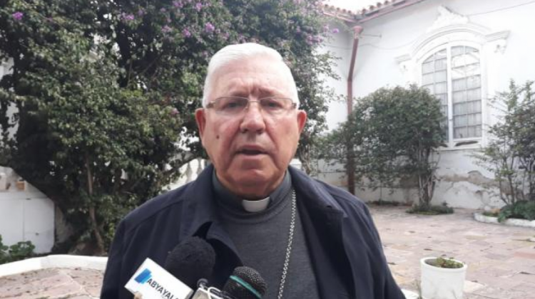 Monseñor Jesús Juárez, arzobispo de Sucre. Foto: Correo del Sur
