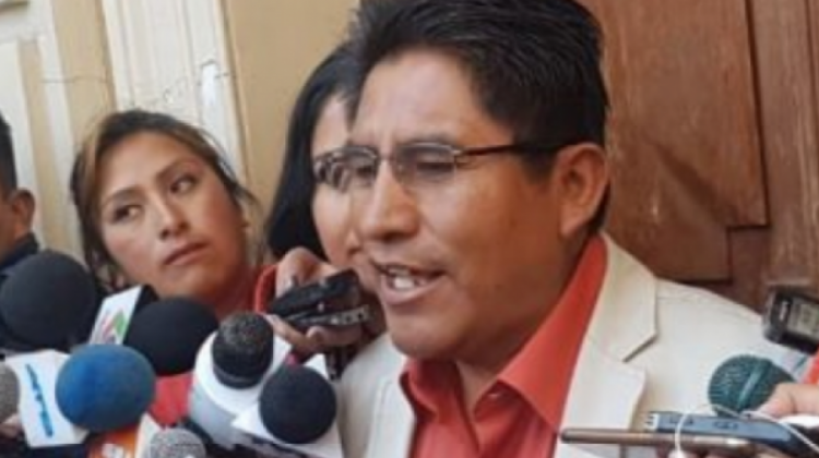 Candidato presidencial del Movimiento Tercer Sistema, Félix Patzi. Foto: Gobernación de La Paz.