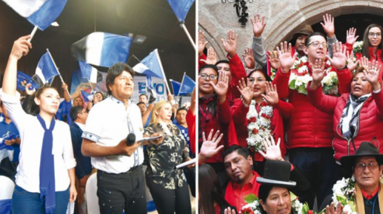 Los partidos intensifican sus actividades electorales. Foto: Página Siete