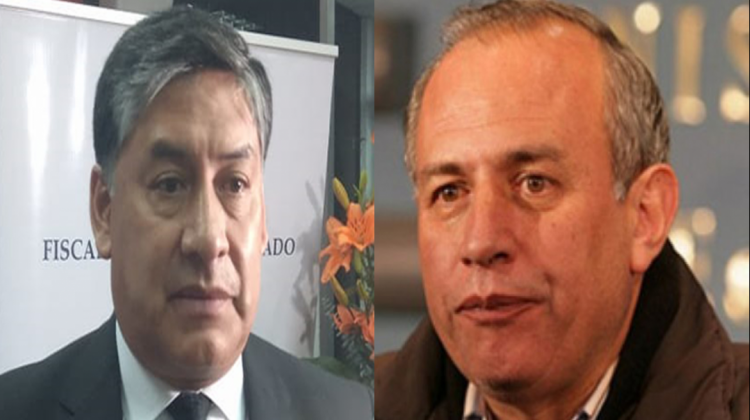 El fiscal general del Estado, Juan Lanchipa y el vicepresidente del TSE, Antonio Costas.