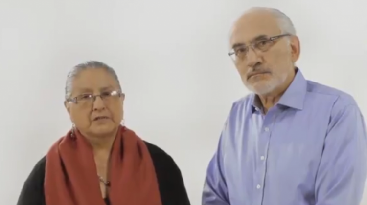 Loyola Guzmán y Carlos Mesa. Foto: Captura de pantalla de video de CC: