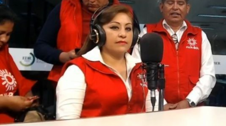 Ruth Nina, candidata a la presidencia por Pan - Bol     Foto: Ahora Digital