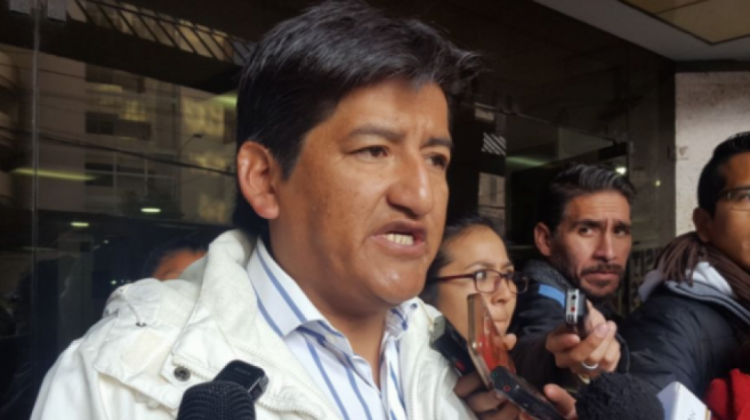 El presidente de la Federación de Juntas Vecinales (Fejuve) de La Paz, Jesús Vera.  Foto: ANF.
