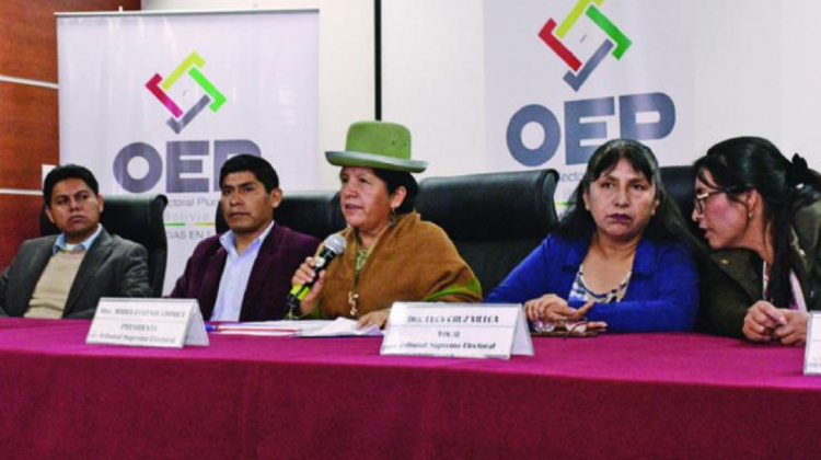 Los vocales del TSE. Foto: OEP