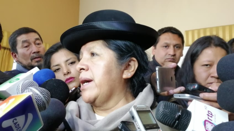 La presidenta del TSE, María Eugenia Choque. Foto: ANF
