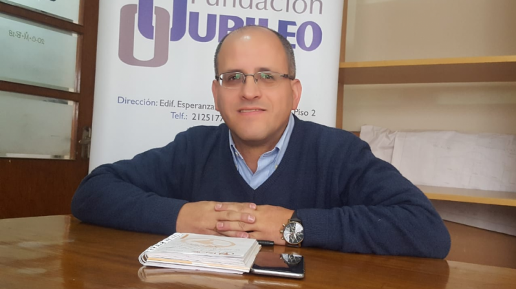 Raúl Velásquez, analista en Hiddrocarburos de Fundación Jubileo. Foto: ANF