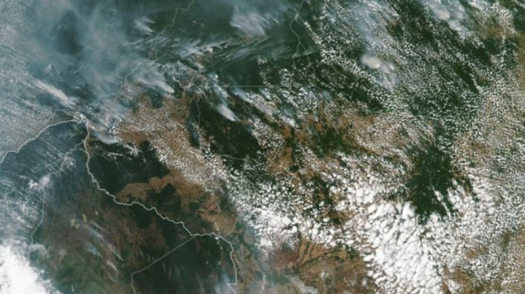Imágenes satelitales de la NASA. Foto: Captura