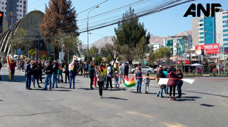 La protesta en La Paz se concentró en la zona Sur. Foto: ANF
