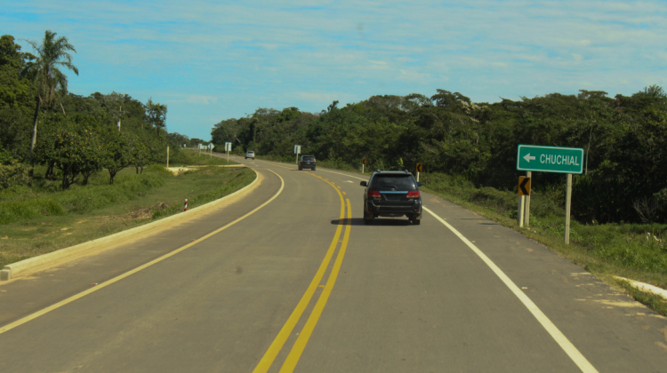 Carretera Trinidad San Ignacio de Moxos. Foto: Ministerio de Comunicación