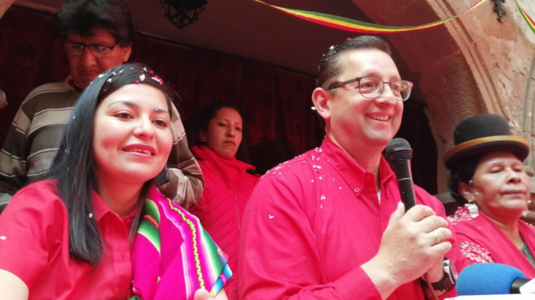 Shirley Franco fue presentada como candidata a la vicepresidencia en La Paz. Foto: ANF