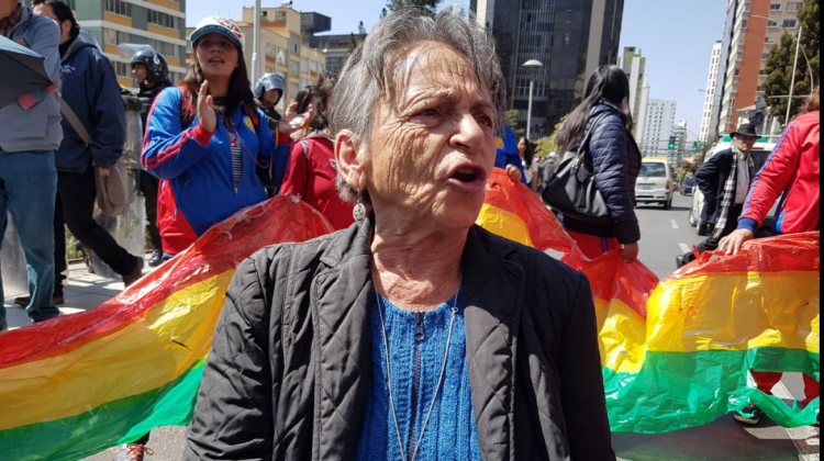 Presidenta de la Asamblea Permanente de Derechos Humanos de Bolivia (APDHB)    Foto: ANF