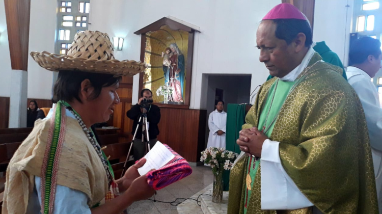 Eucaristía Encuentro de Obispos de Bolivia con Representantes de comunidades amazónicas. Foto. ANF