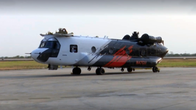 Helicóptero Chinook llega a Santa Cruz. Foto: Captura de pantalla