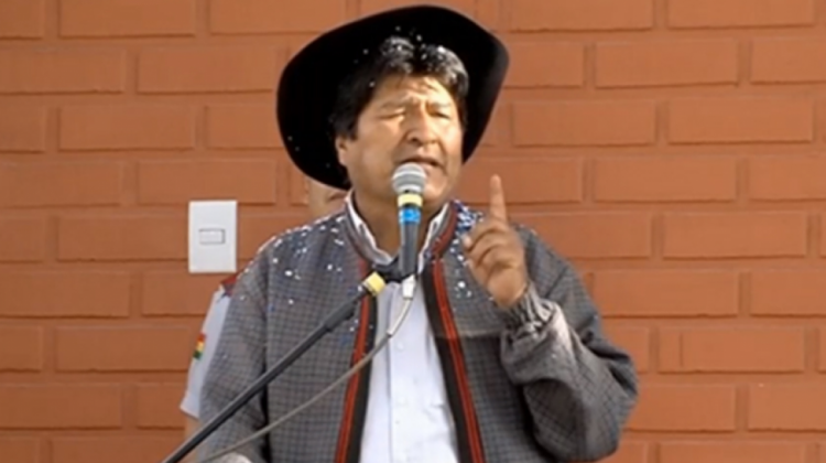 Evo Morales presidente de Bolivia.