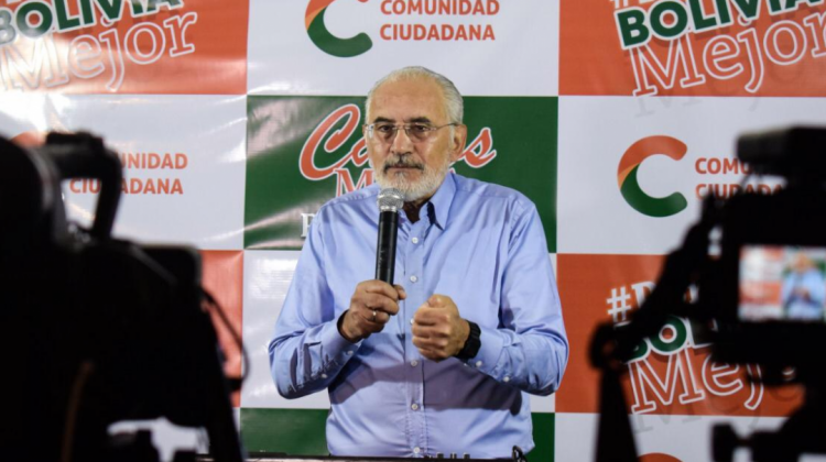 Candidato Carlos Mesa. Foto: Comunidad Ciudadana
