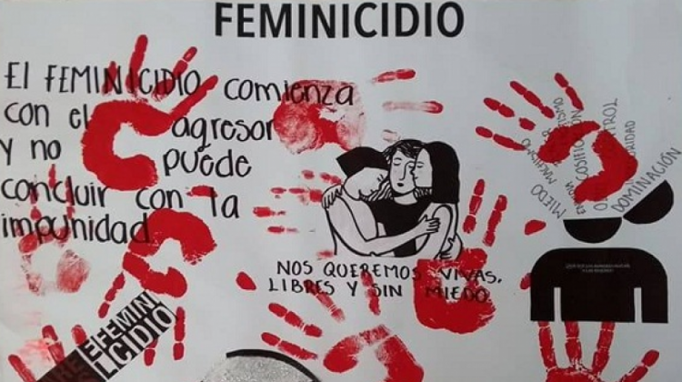 Representación gráfica de una campaña de lucha contra hechos de feminicidio. Foto: Archivo/Internet.
