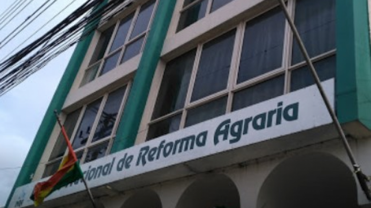 La oficina del Instituto Nacional de Reforma Agraria (INRA) en Santa Cruz.