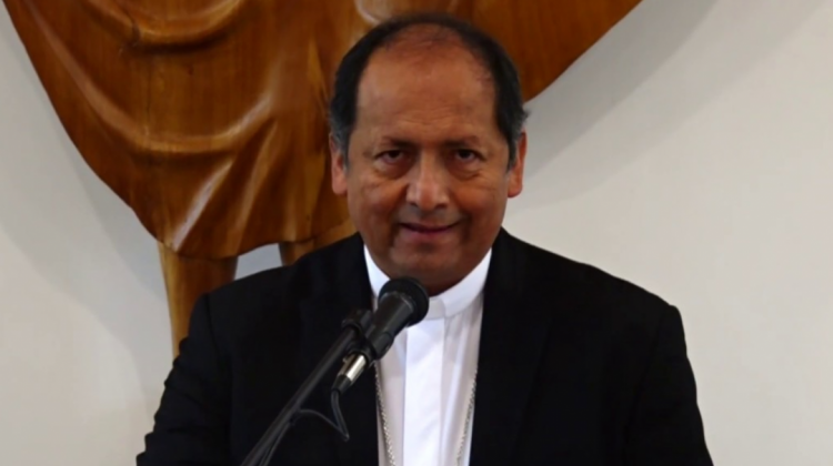 Presidente de la Conferencia Episcopal Boliviana monseñor, Ricardo Centellas. Foto: Arquidiócesis de Sucre.