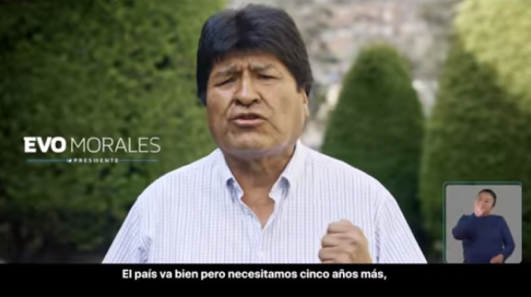 El presidente Evo Morales. Foto: captura video