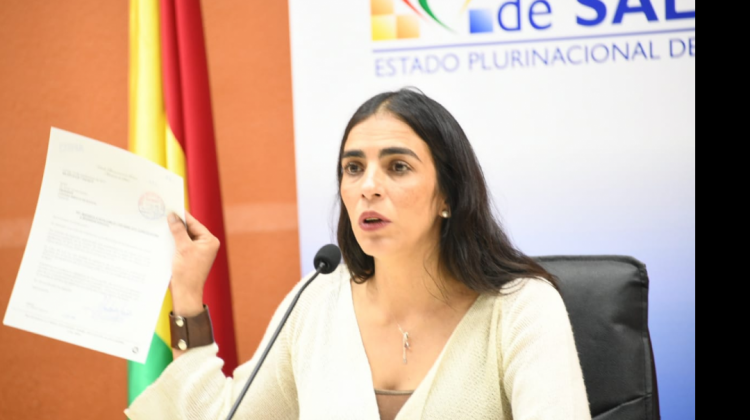 La ministra de Salud, Gabriela Montaño. Foto: Ministerio de Salud.