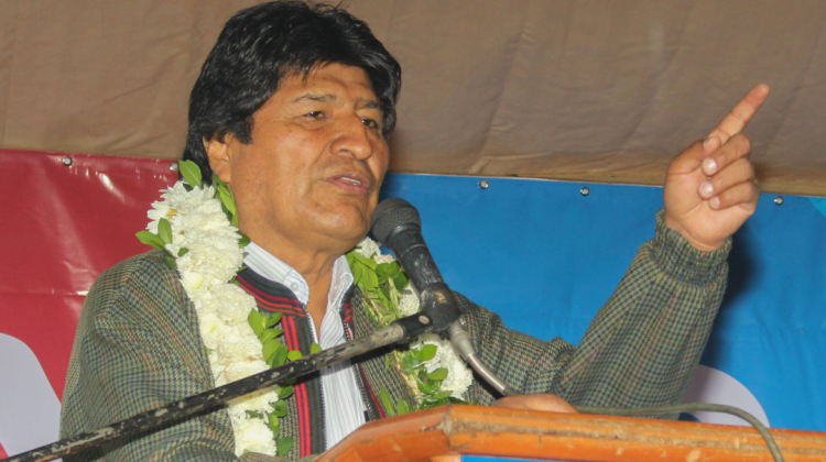 Presidente Evo Morales. Foto: ANF