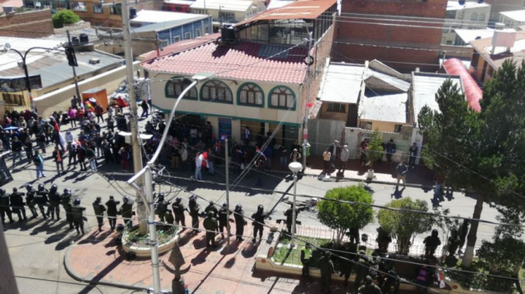 El TED de Potosí con resguardo policial.