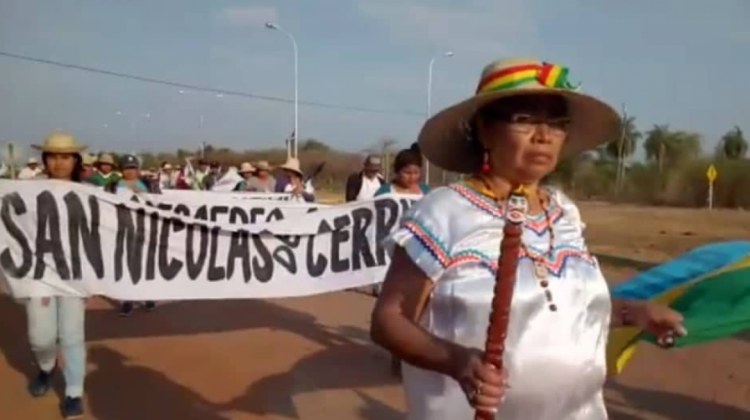 Avance de la marcha indígena.  Foto: ANF