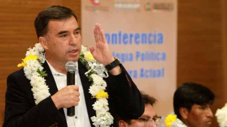 El ministro de la presidencia, Juan Ramón Quintana. Foto: Abi