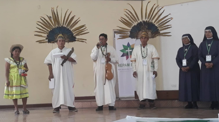 Encuentro de representantes de comunidades amazónicas con obispos de Bolivia. Foto. ANF