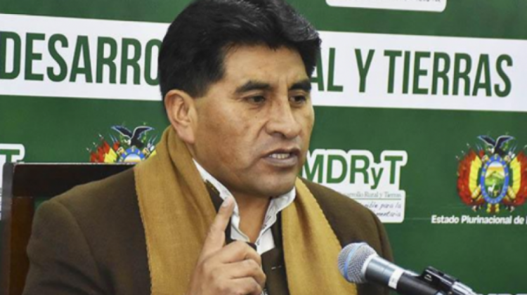 Ministro de Desarrollo Rural, César Cocarico. Foto: ANF