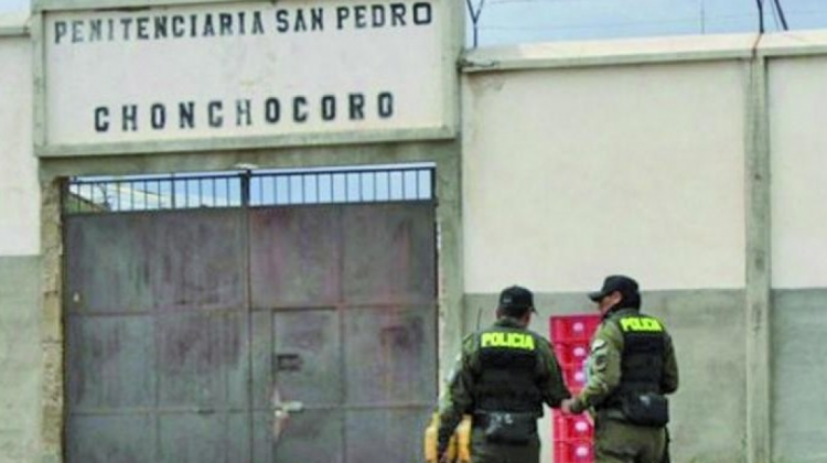 Ingreso del penal de Chonchocoro de La Paz.  Foto: Internet.